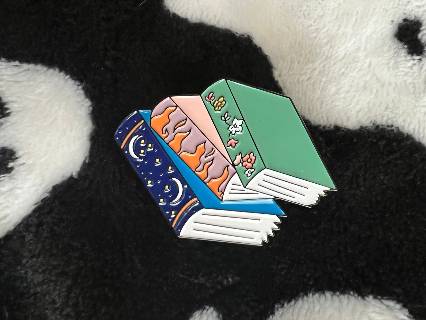 Fantasy book stack pin