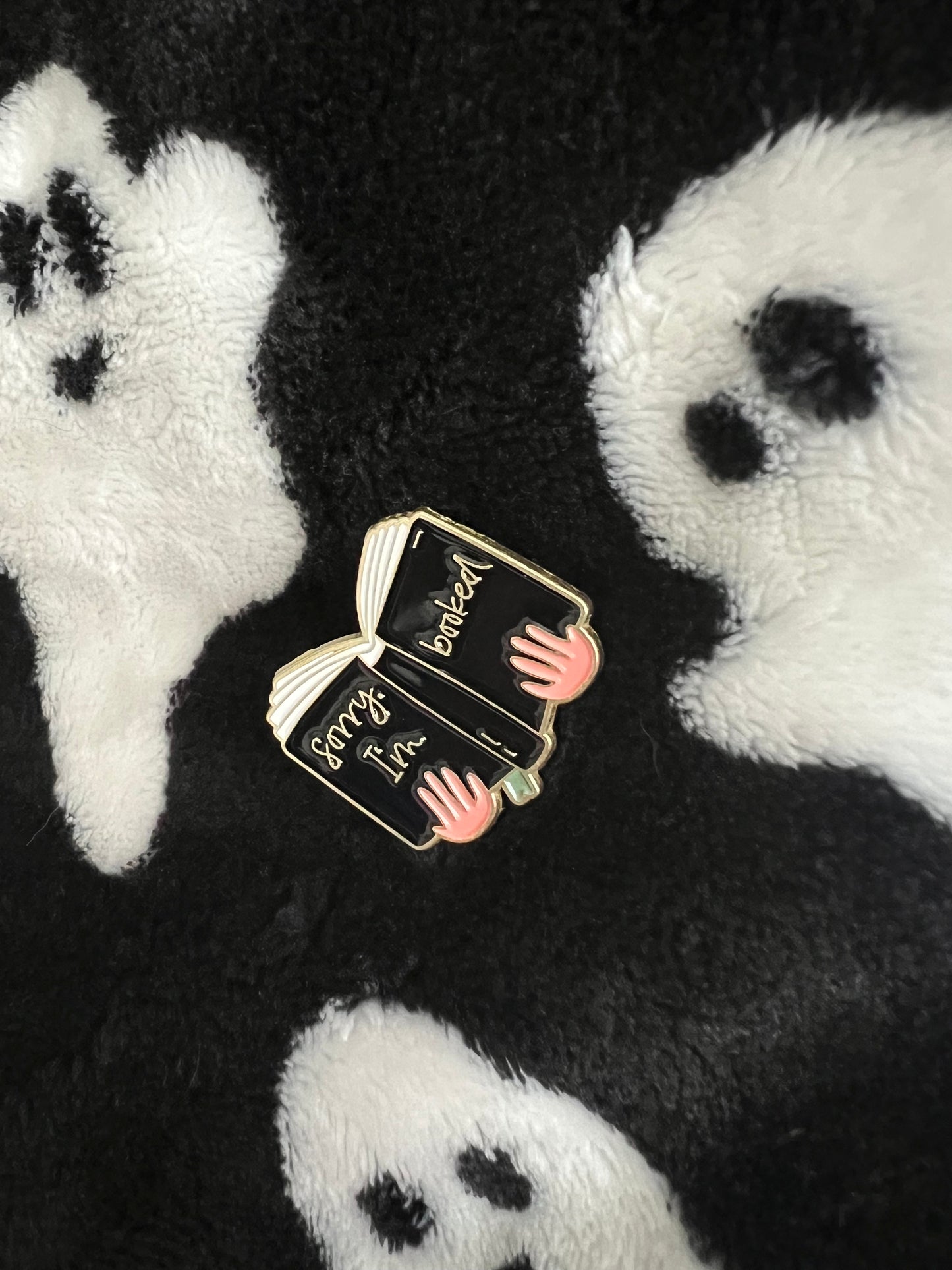 Booked up enamel pin