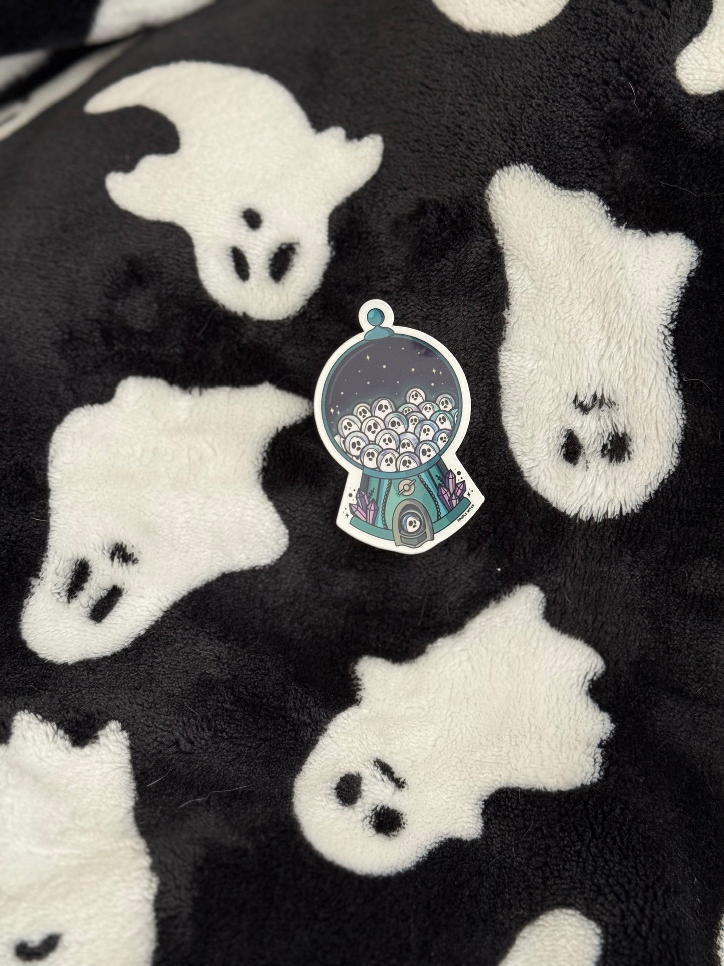 Ghostly gumball sticker