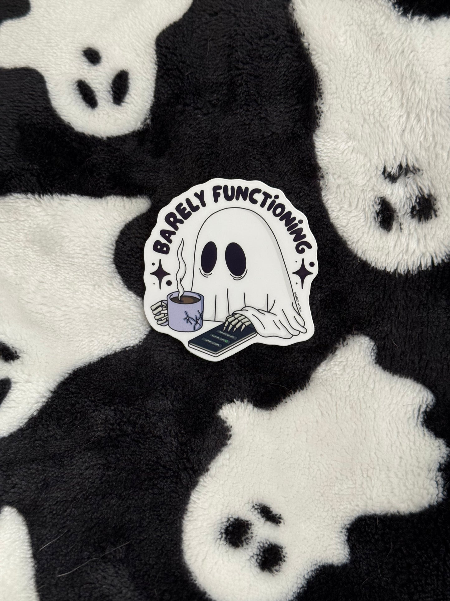 Barely functioning sticker