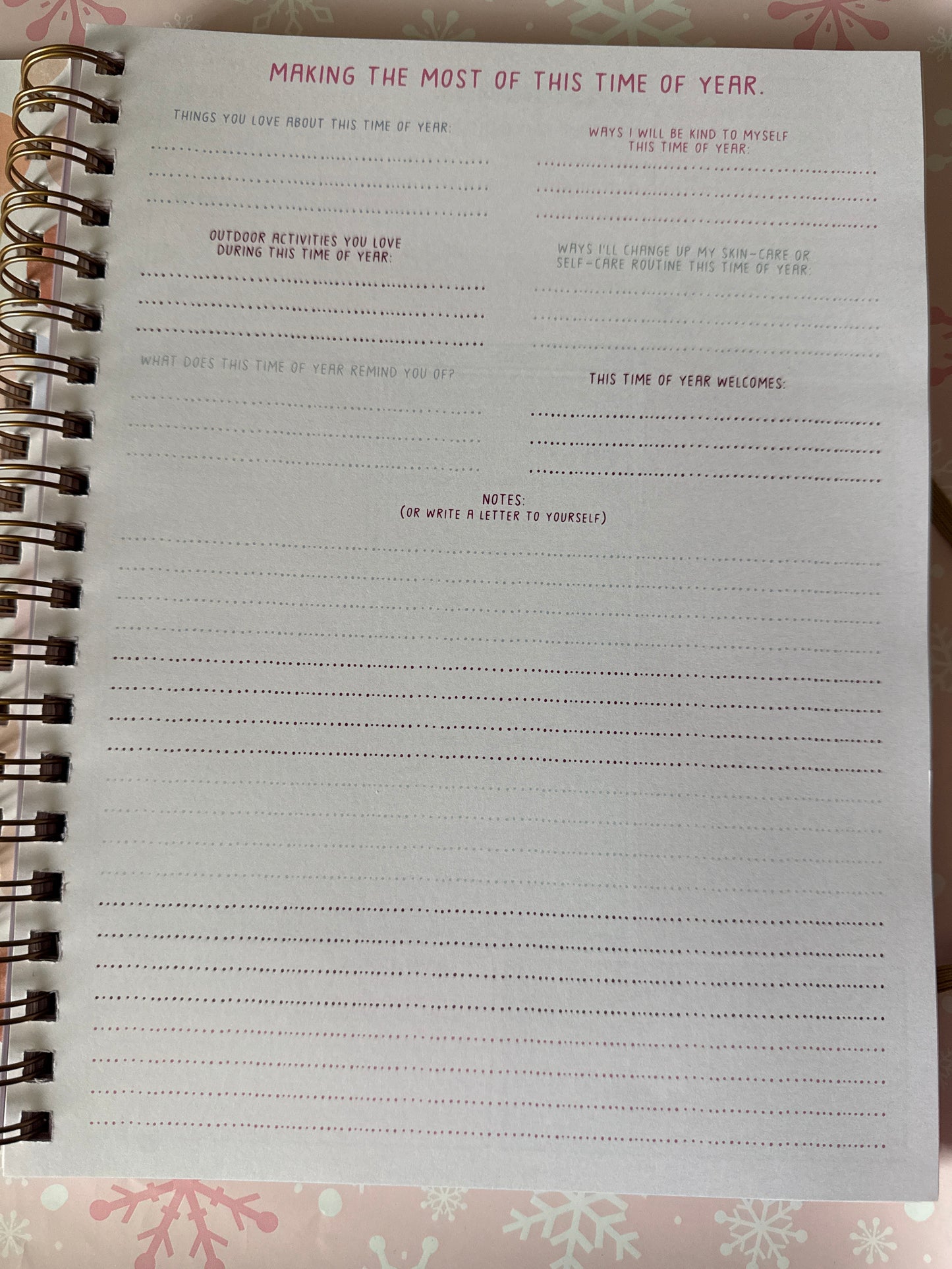 Undated perpetual Planner sunset stripes