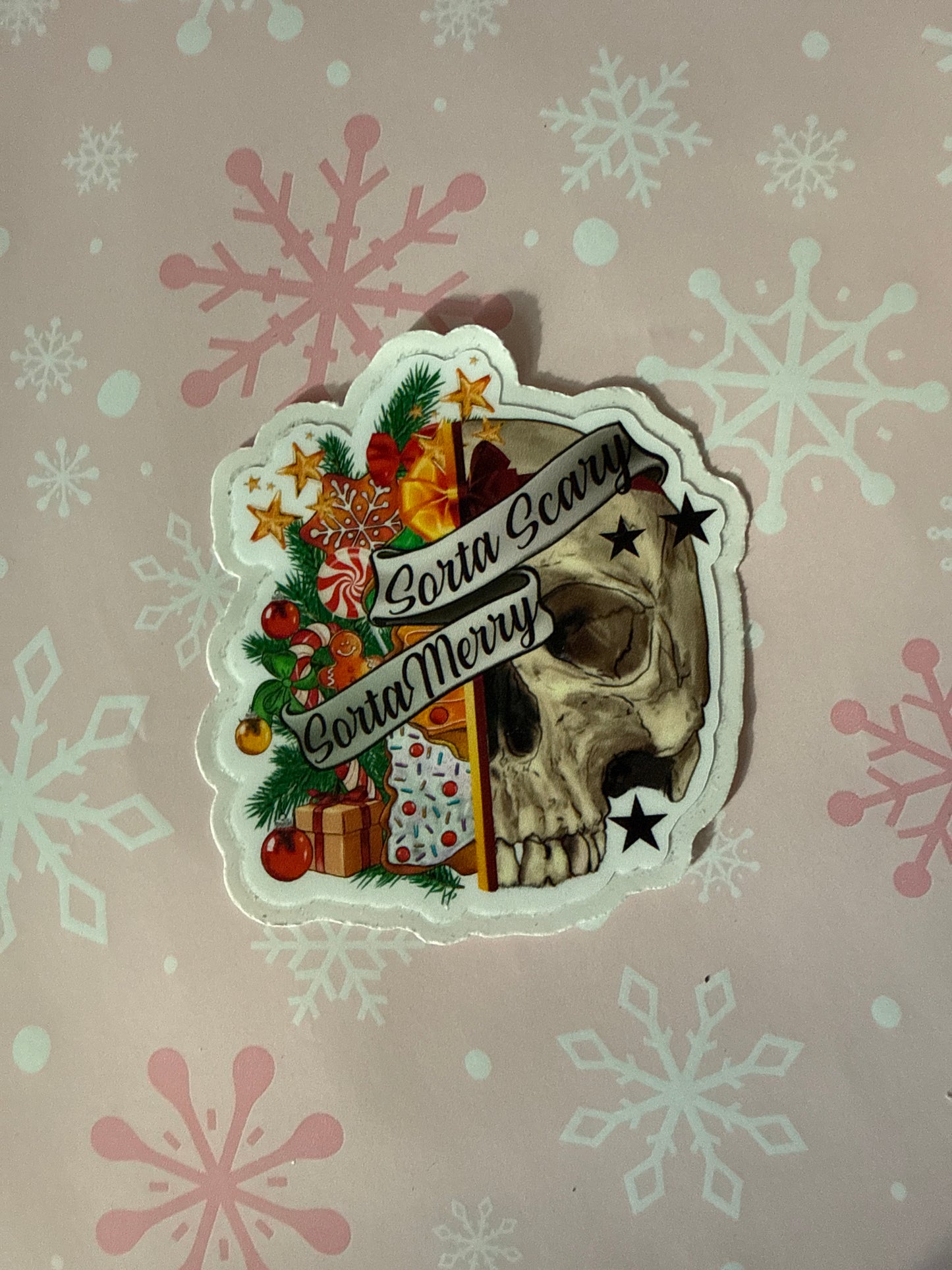 Sorta scary sorta merry sticker
