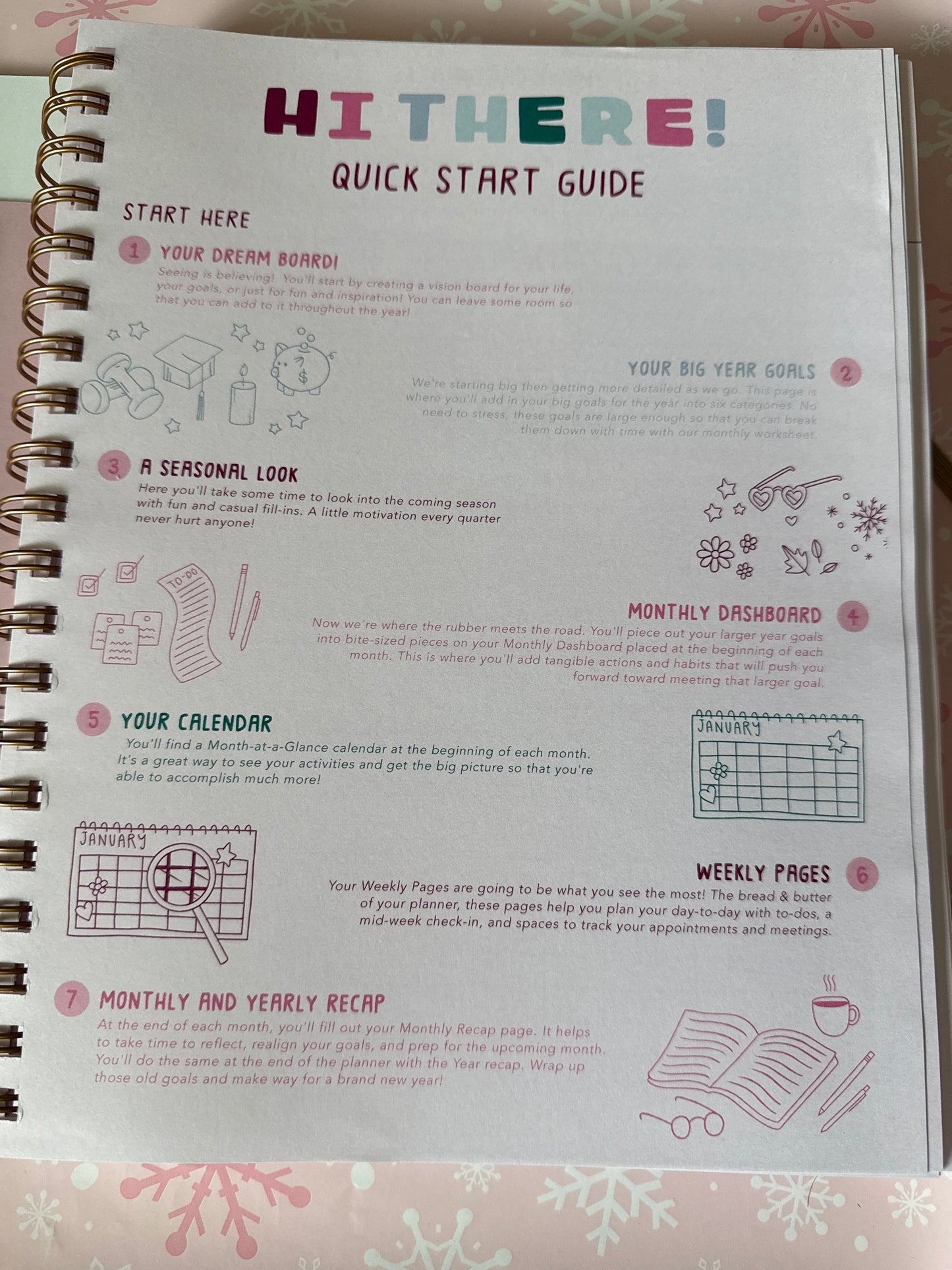 Undated perpetual Planner sunset stripes