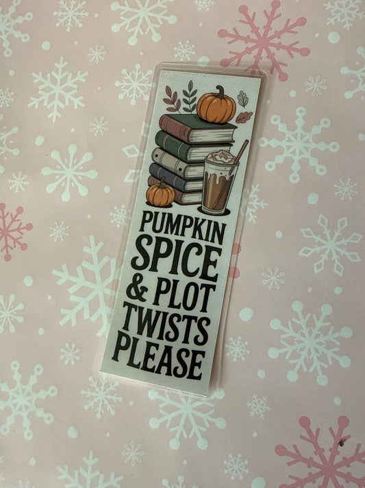 Pumpkin spice bookmark