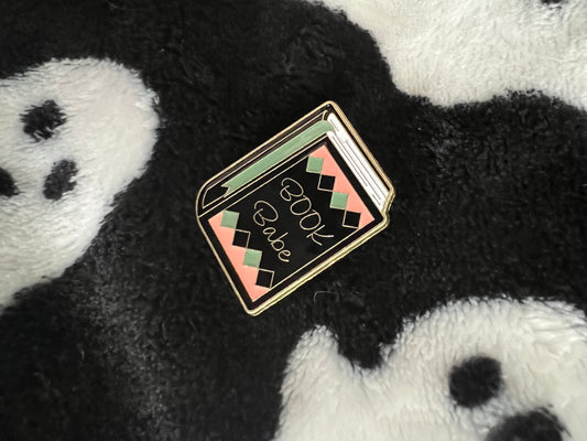 Book babe enamel pin