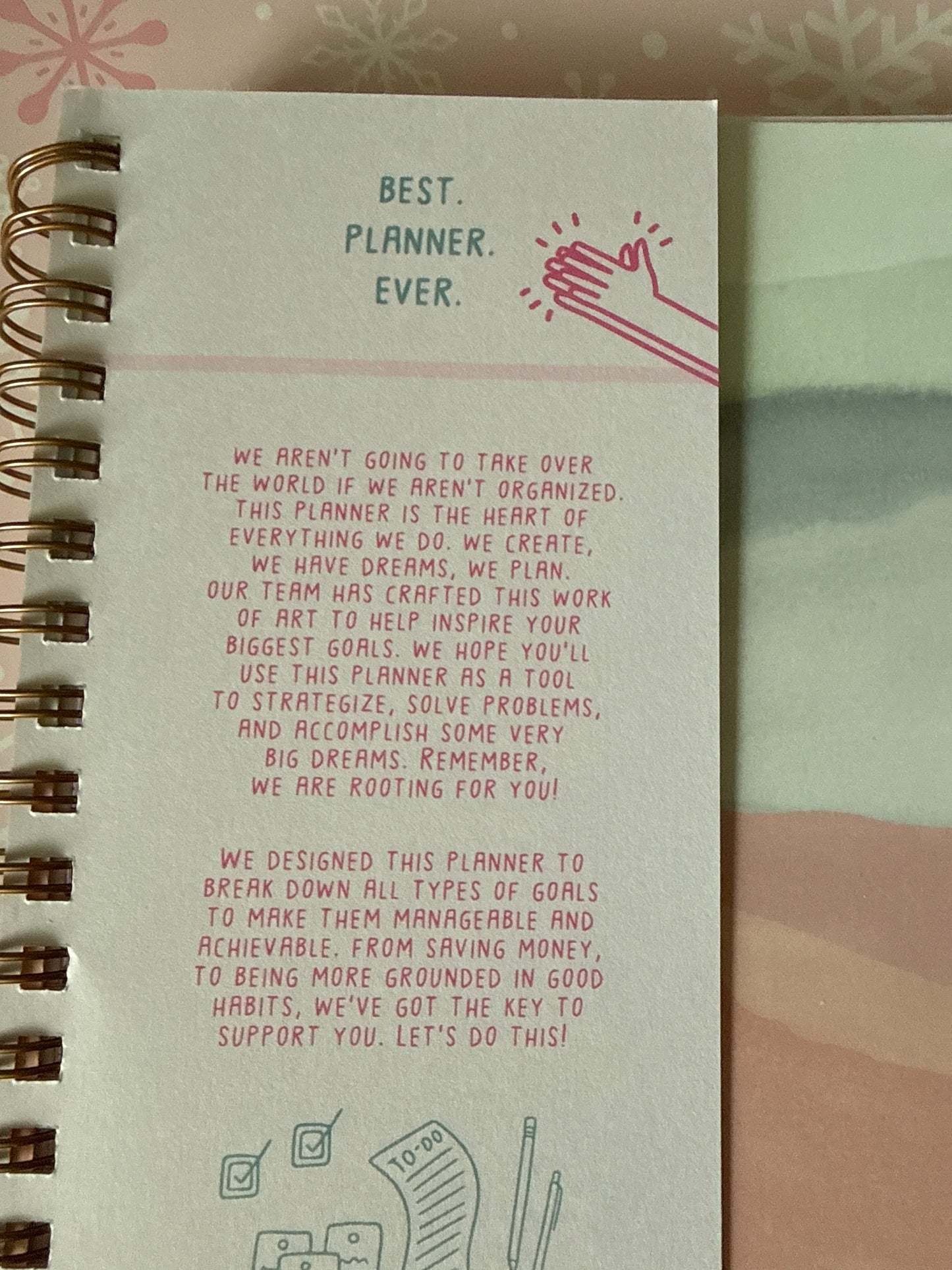 Undated perpetual Planner sunset stripes