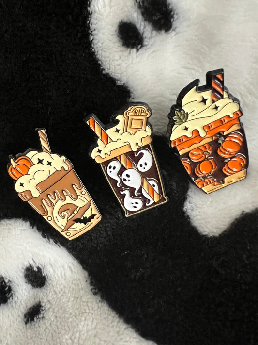 Sugar spice and spooky delights enamel pin