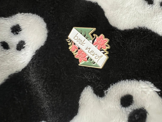 Book nerd enamel pin