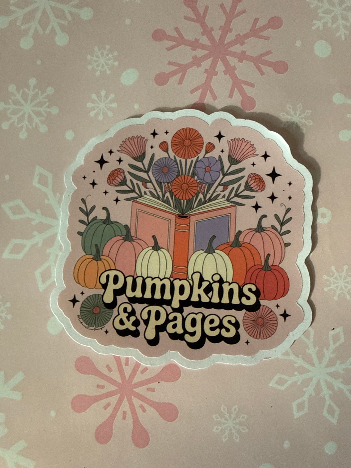 Pumpkins and pages sticker
