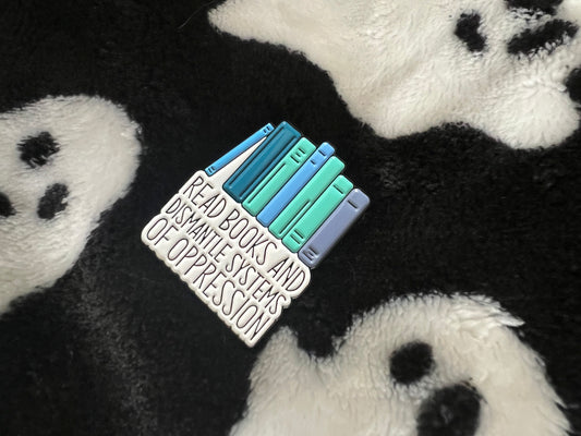 Read books enamel pin