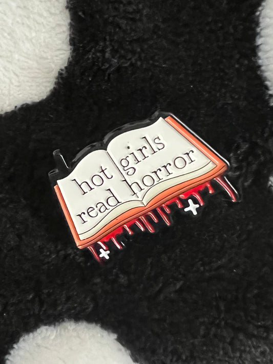 Hot girls horror enamel pin