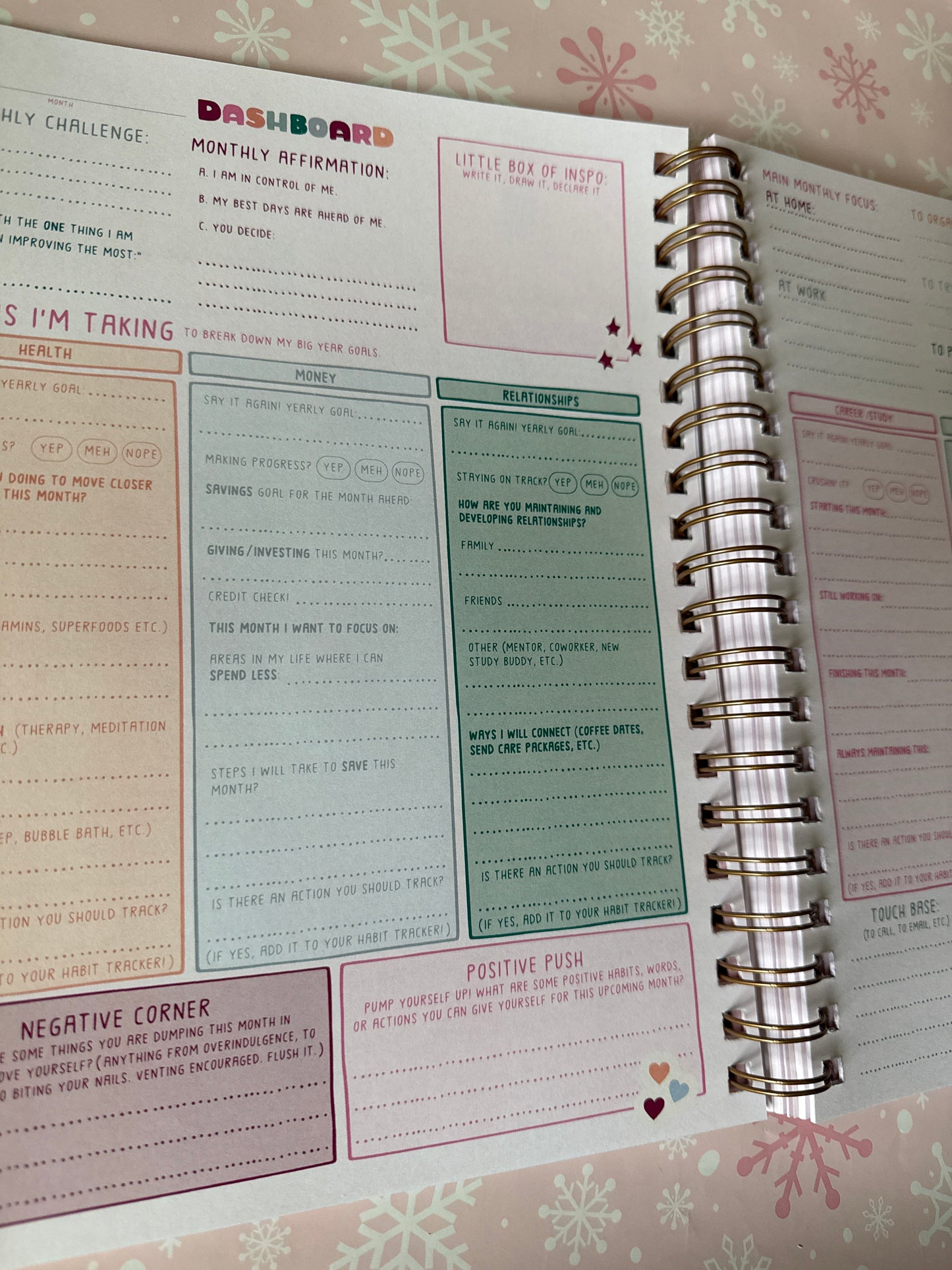 Undated perpetual Planner sunset stripes