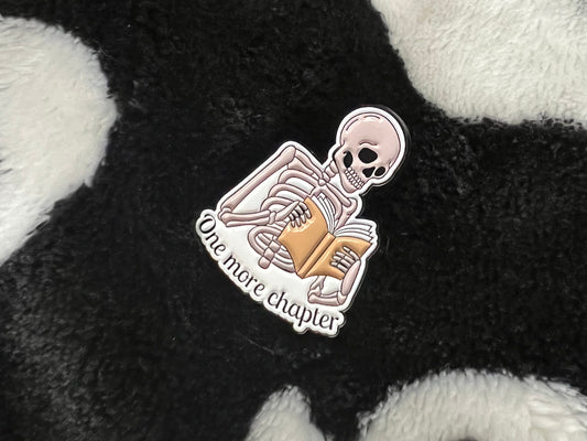 Skele one more chapter enamel pin