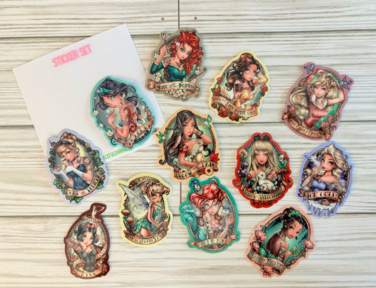 Badass babes Sticker set