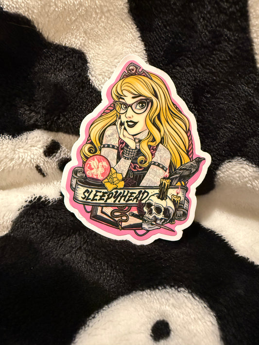 Goth/Punk Sleeping beauty sticker