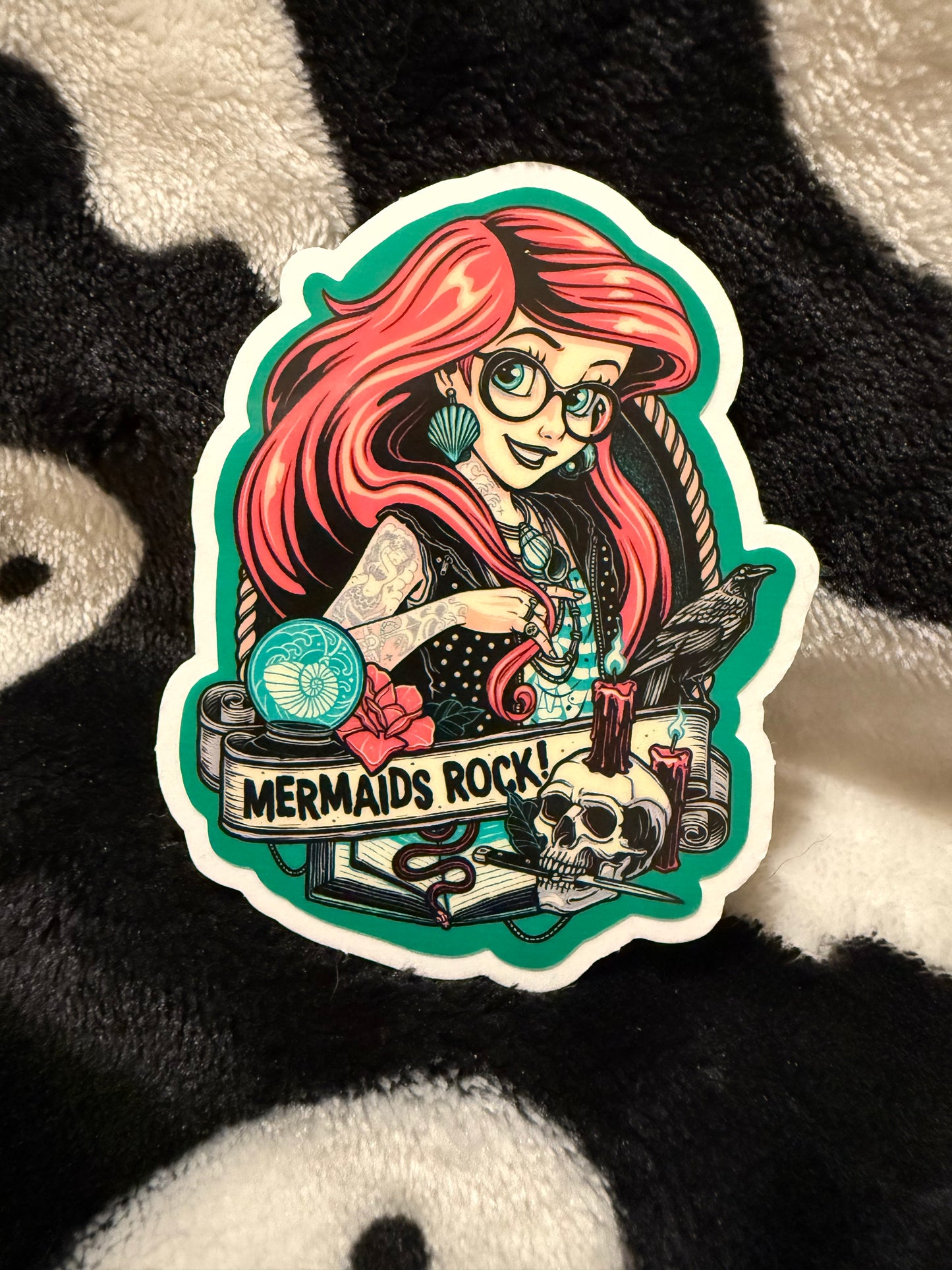 Goth/Punk Little mermaid sticker
