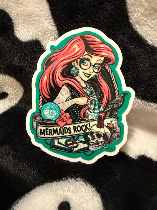 Goth/Punk Little mermaid sticker
