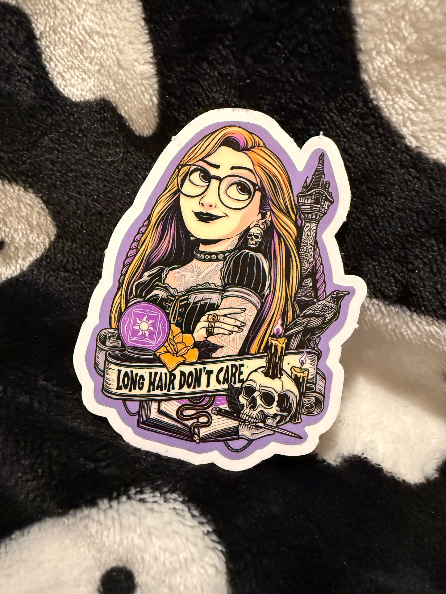 Goth/punk Rapunzel sticker