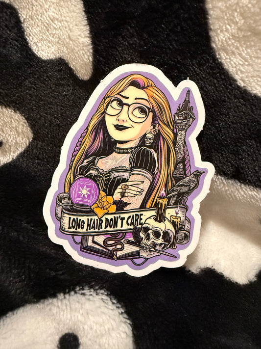 Goth/punk Rapunzel sticker