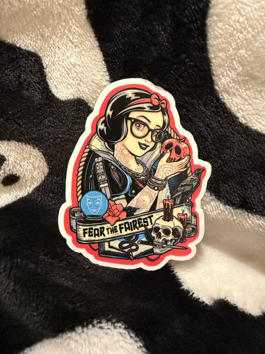 Goth/punk snow white sticker