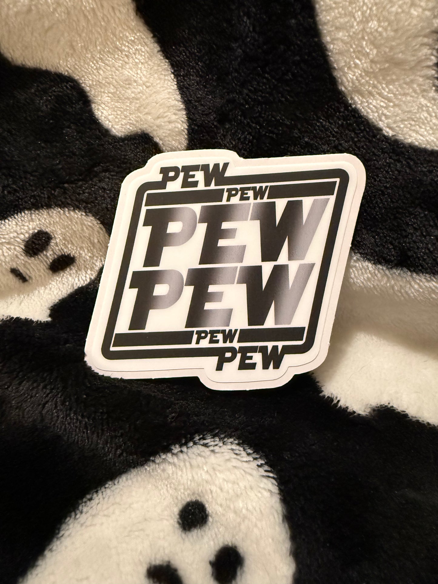Pew pew sticker