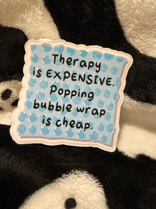 Bubble wrap sticker