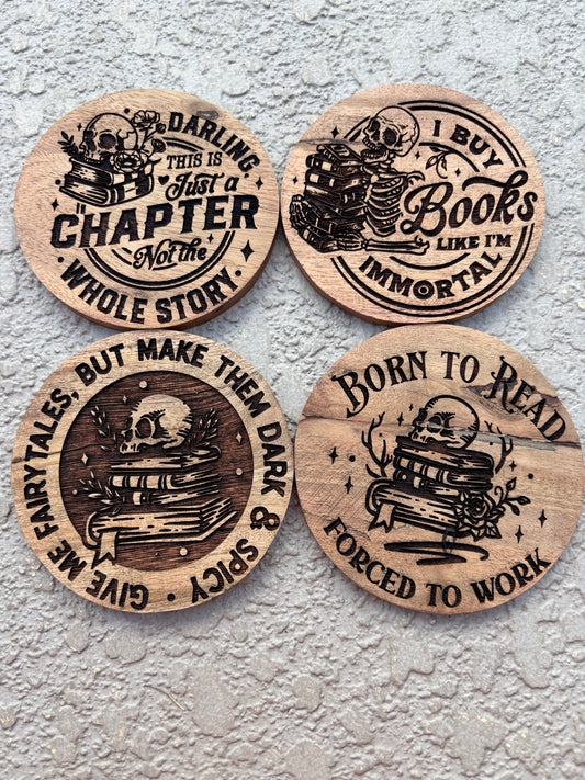 Immortality & Immoral Bookish Coasters: Bookish Edition
