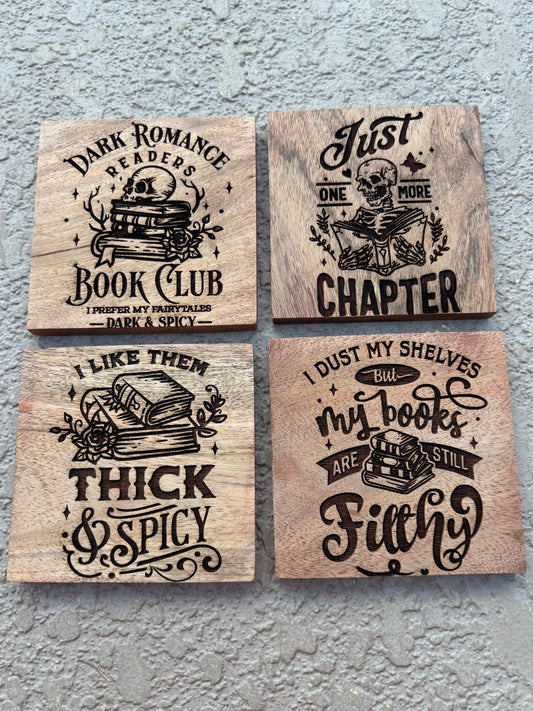 Dark & Spicy Coasters: Bold Bookish Baddie Edition